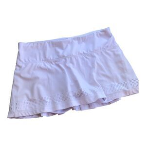 Lorna Jane Women’s Athleisure Skort Skirt Sz L White Tennis Pickle Ball Golf‎